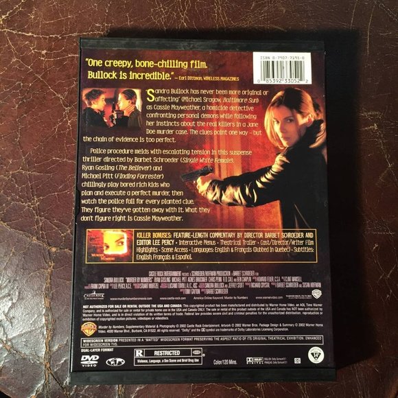 Murder By Numbers - DVD Movie - Picture 2 of 2